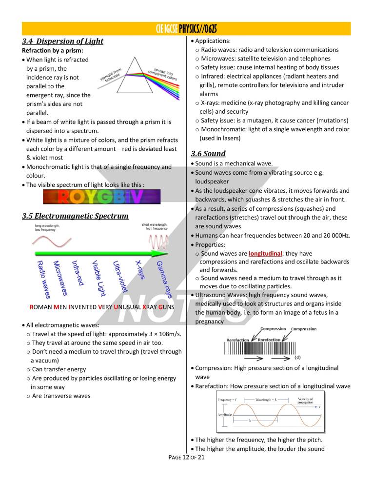 IGCSE Physics Revision Notes - Notes - MyPrivateTutor Malaysia