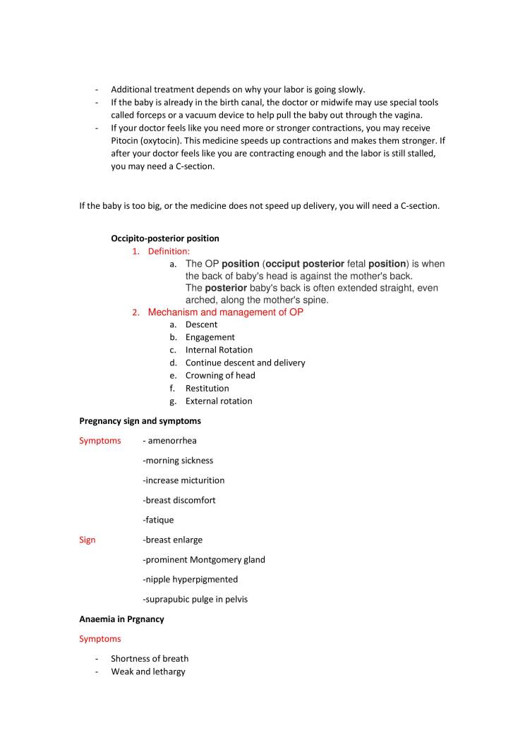 Obstetric And Gynaecology - Notes - MyPrivateTutor Malaysia