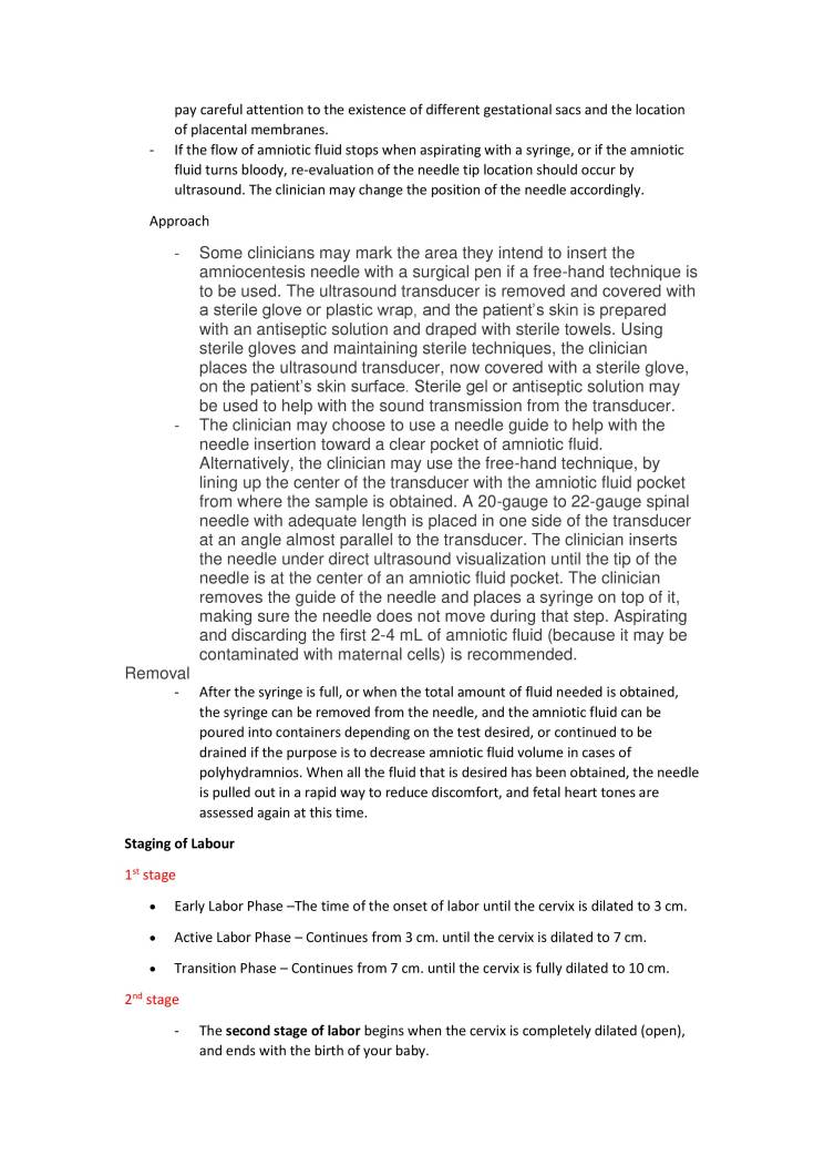 Obstetric And Gynaecology - Notes - MyPrivateTutor Malaysia