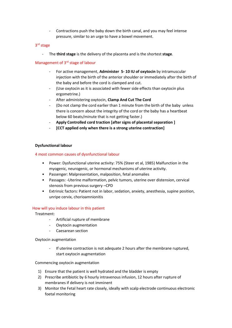 Obstetric And Gynaecology - Notes - MyPrivateTutor Malaysia