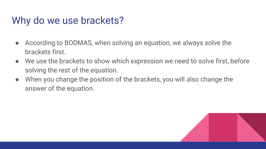 BODMAS Using Brackets PowerPoint Slides MyPrivateTutor Malaysia